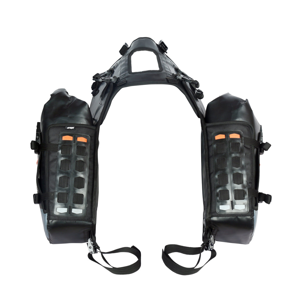 Dirtsack Erupt 24 All Black Rackless Luggage 12 litres per side