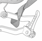 Rackless luggage footpeg strap (single)