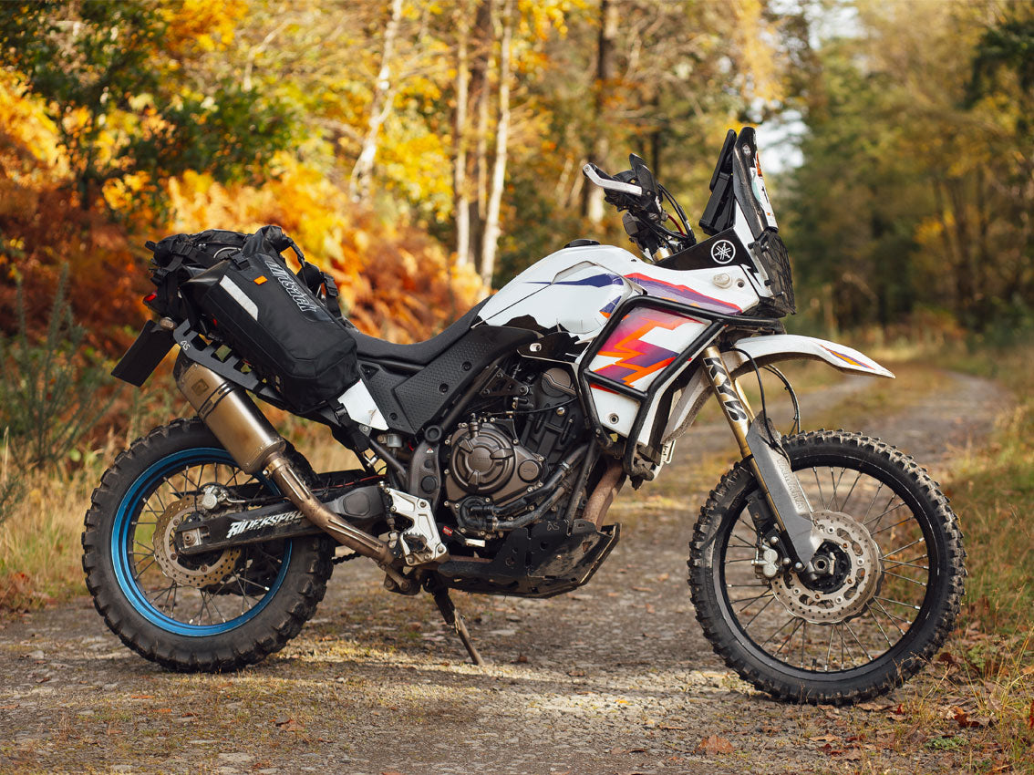 Yamaha Tenere 700 fitted with Dirtsack Erupt rackless luggage