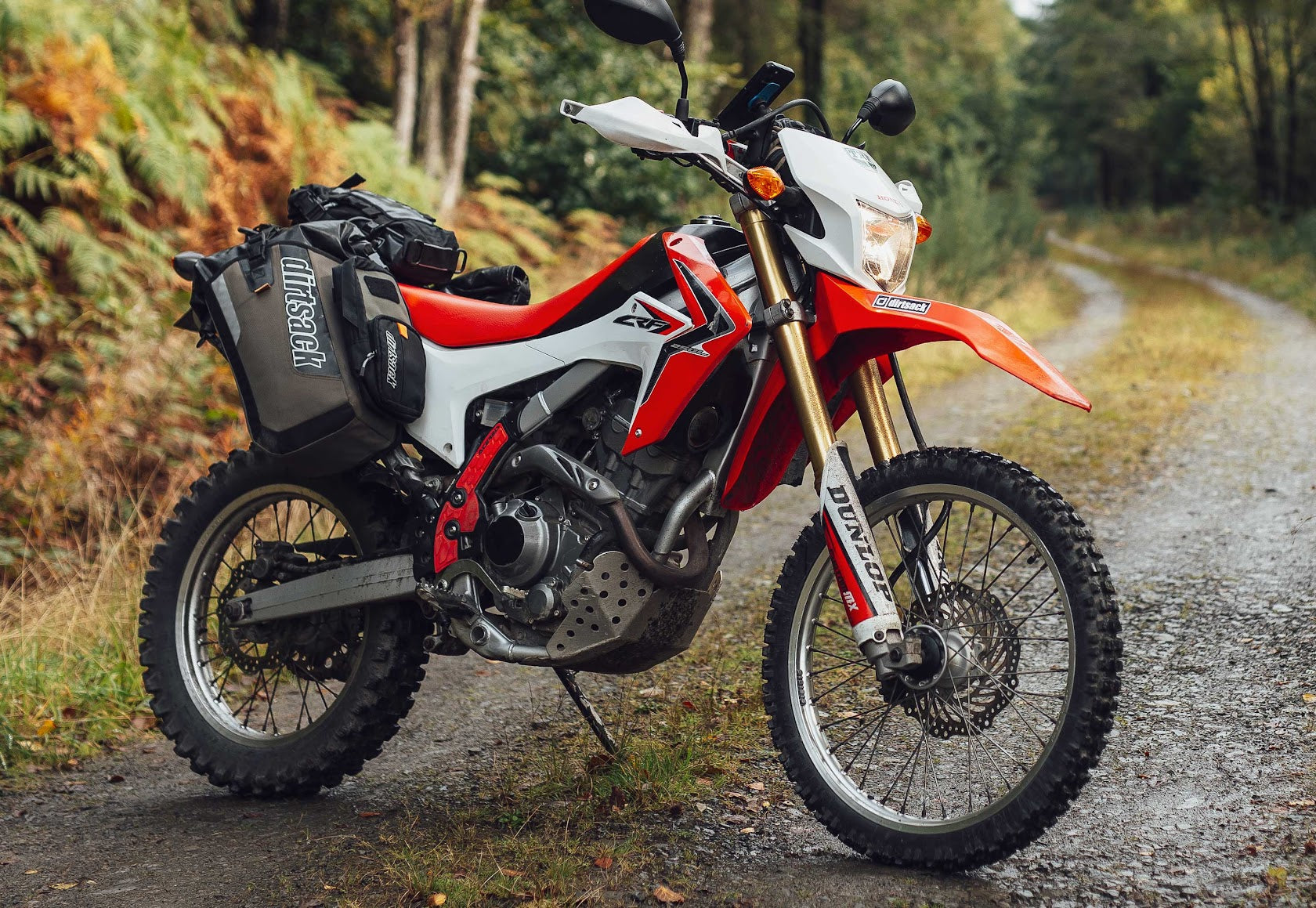 Dirtsack Erupt Rackless V2 Soft Luggage ADV Kit 2 x 24 litre Green / Black No Pannier Racks Needed