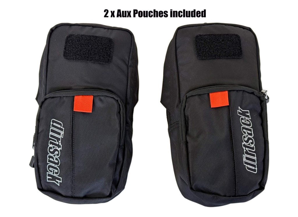 Dirtsack Erupt Rackless V2 Soft Luggage ADV Kit 2 x 24 litre All Black No Pannier Racks Needed