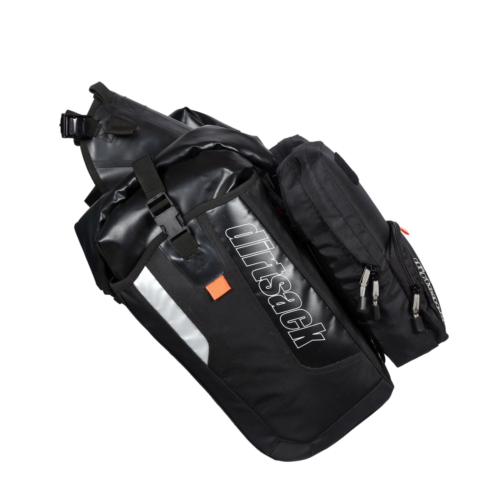 Dirtsack Erupt Rackless V2 Soft Luggage ADV Kit 2 x 24 litre All Black No Pannier Racks Needed