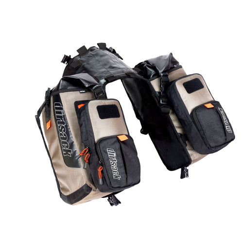 Dirtsack Erupt Rackless V2 Soft Luggage ADV 2 x 24L Sandstorm & Black Regular Width